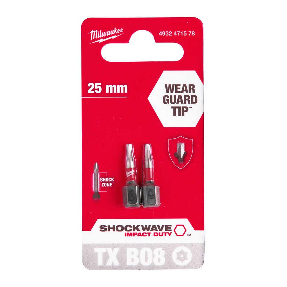 Milwaukee Bits Uç TX B08 25mm 2'li T4932471578Bits Uçlar ve Adaptörler