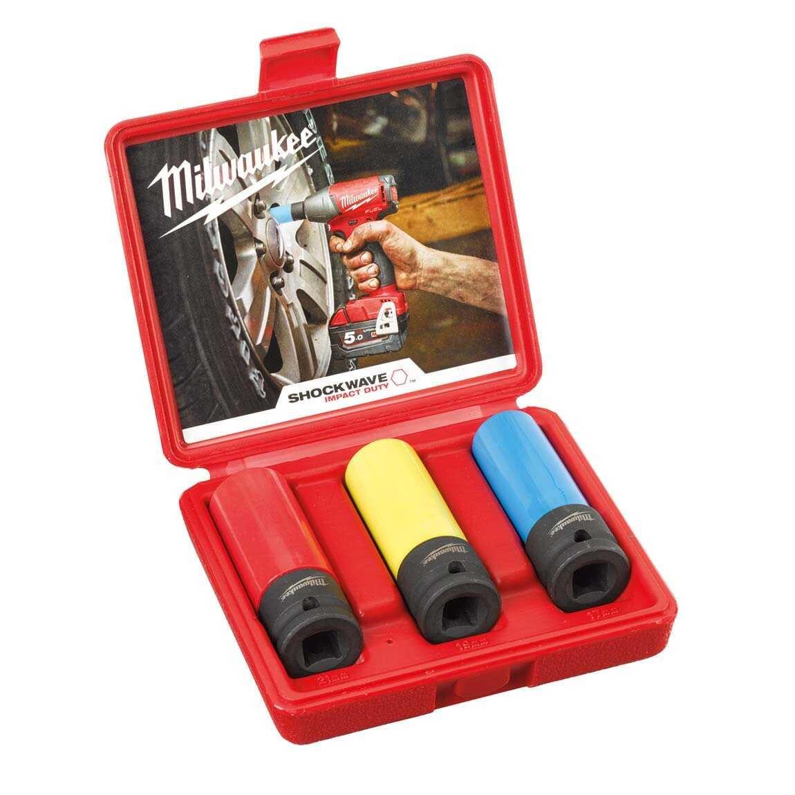 Milwaukee Darbeli Lokma Seti 3 Parça 17,19,21 Mm 4932451568Lokma Setleri