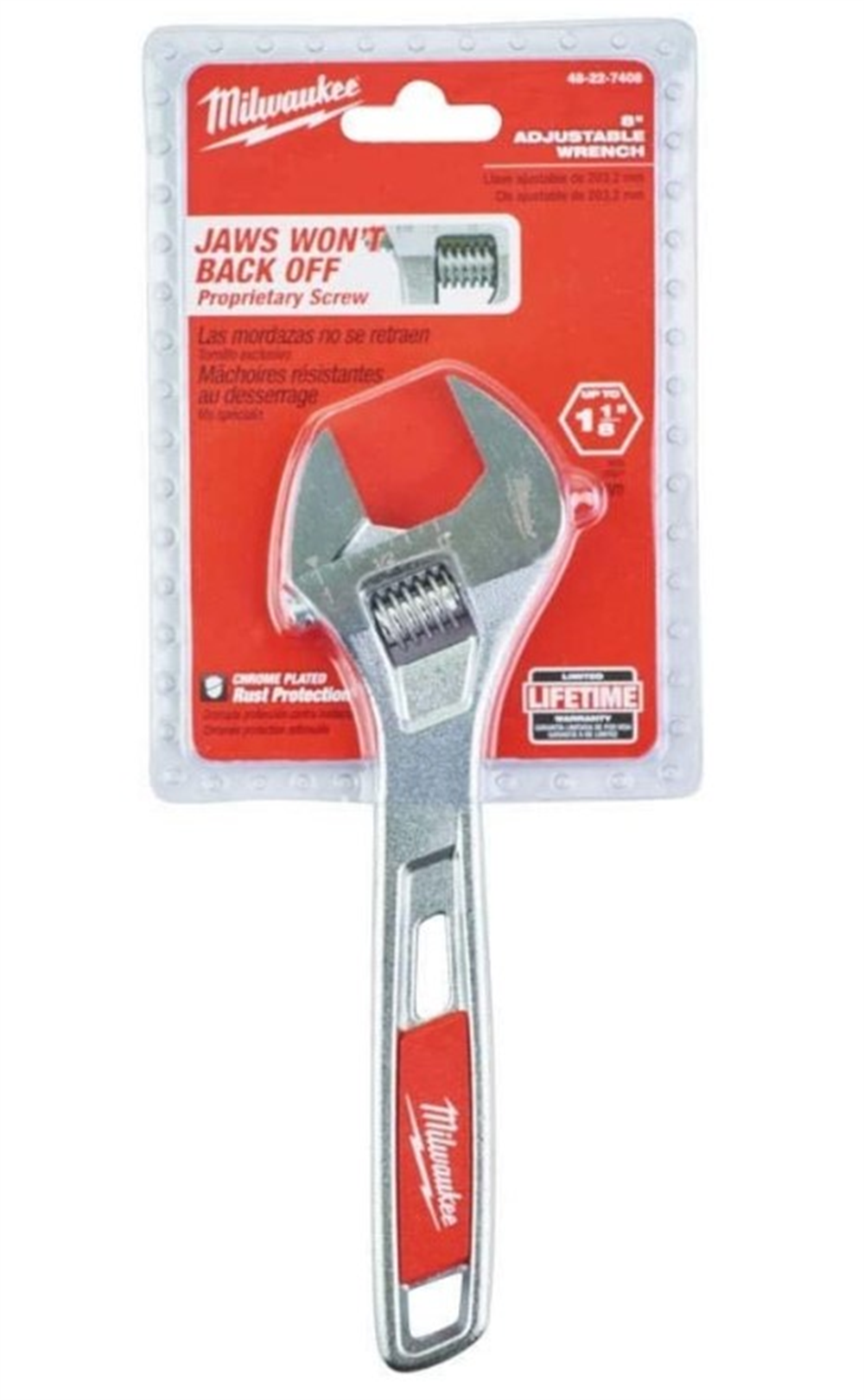 Milwaukee T48227408 Ağır Hizmet Tipi Kurbağacık Anahtarı 200Mm 8”