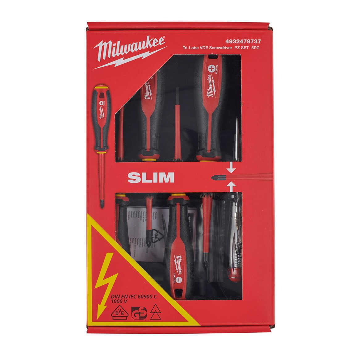 Milwaukee TRİ-LOBE VDE 5 Parça Tornavida Seti 4932478737