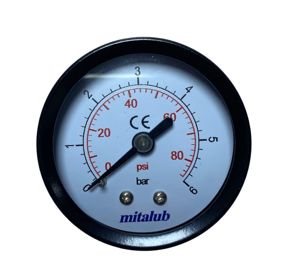 Mitalub 50 Mm 6 Bar Saat Metal Gövde Arkadan Bağlantı