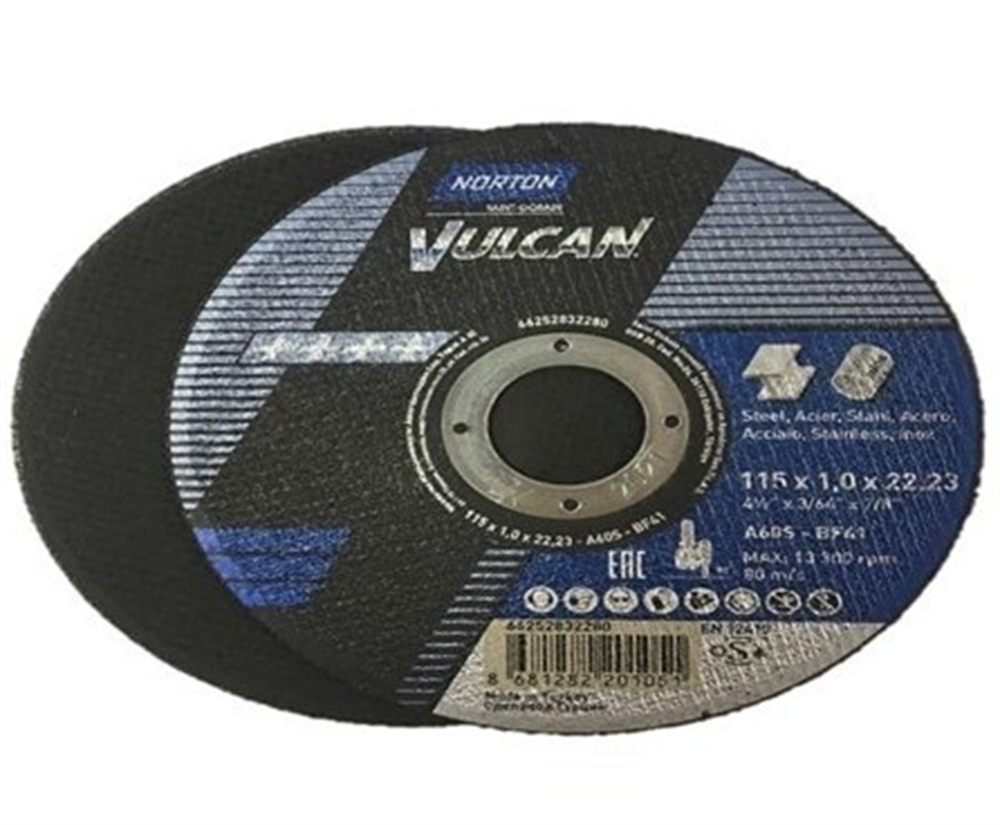 Norton Vulcan İnox Kesici 115x1,0x22,23Taşlama Kesici Diskleri