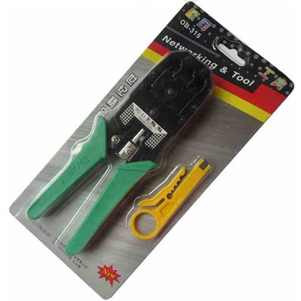 OUBAO OB-315 RJ-45/ RJ-11/ RJ-12 Jack Sıkma Pensesi + Kablo Soyucu