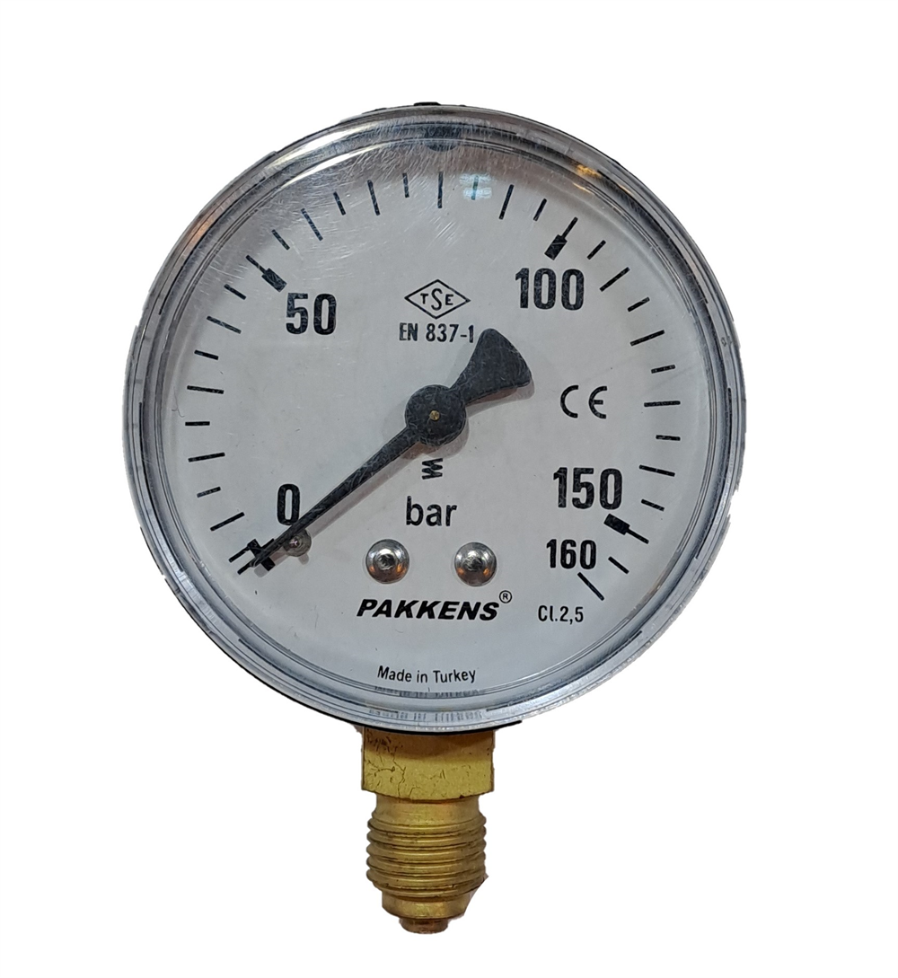 Pakkens 63 Mm 0/160 Bar Alttan Bağlantılı ManometreManometreler