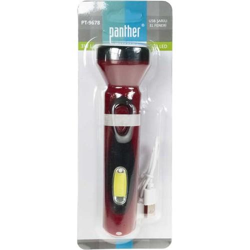 Panther Usb Şarjlı El Feneri PT-9678