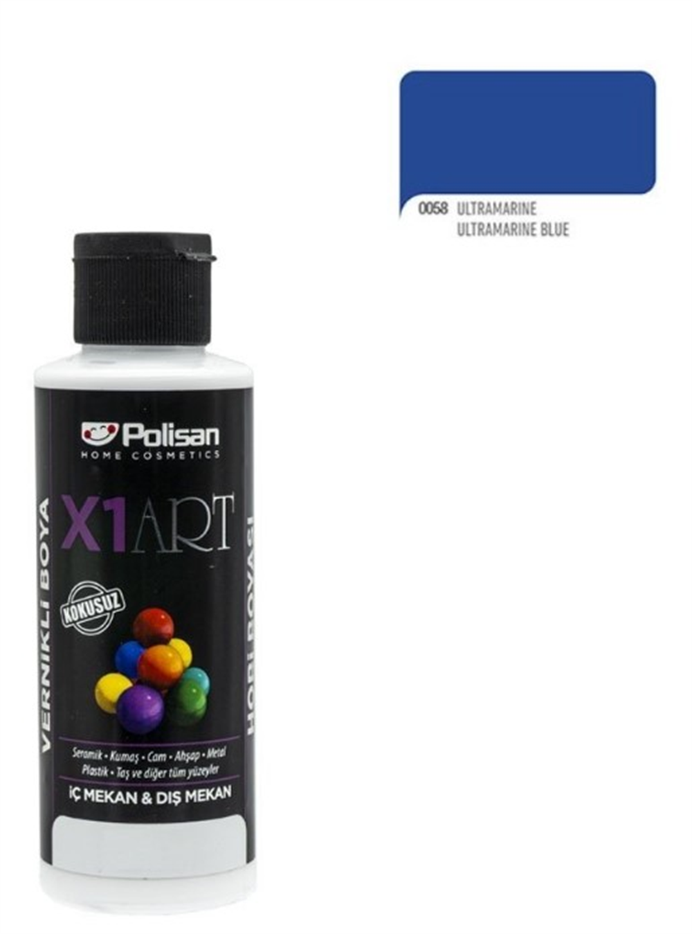 Polisan X1 Art Vernikli Hobi Boyası 120 ML