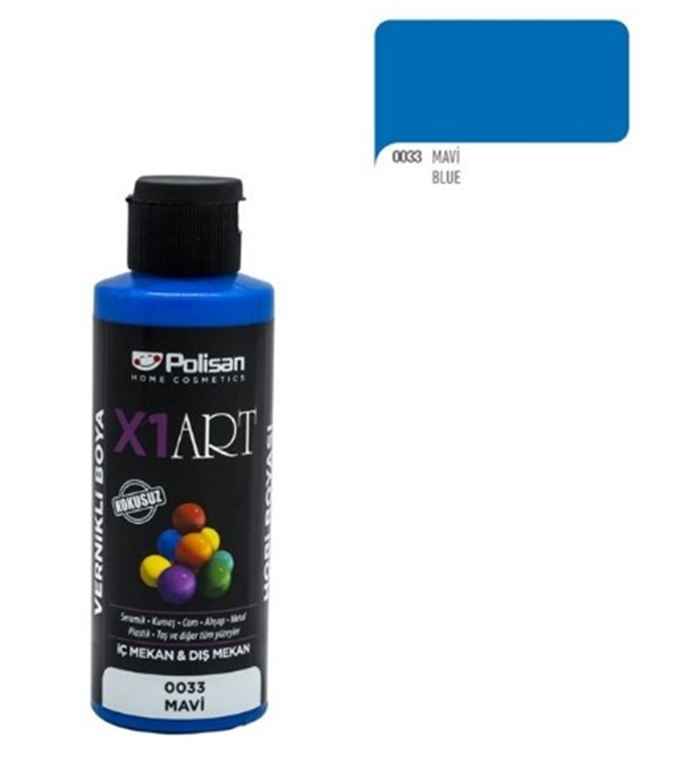 Polisan X1 Art Vernikli Hobi Boyası 120 ML