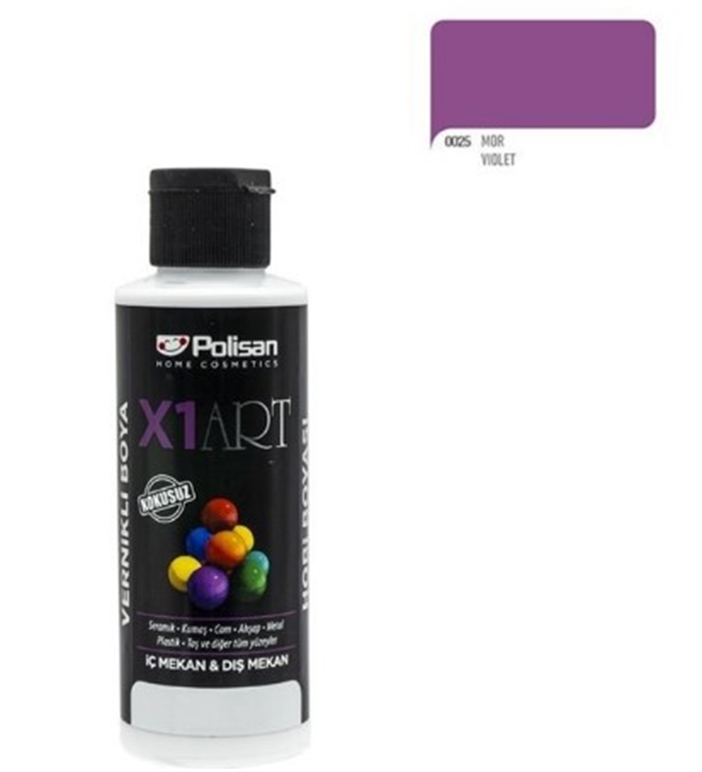 Polisan X1 Art Vernikli Hobi Boyası 120 ML