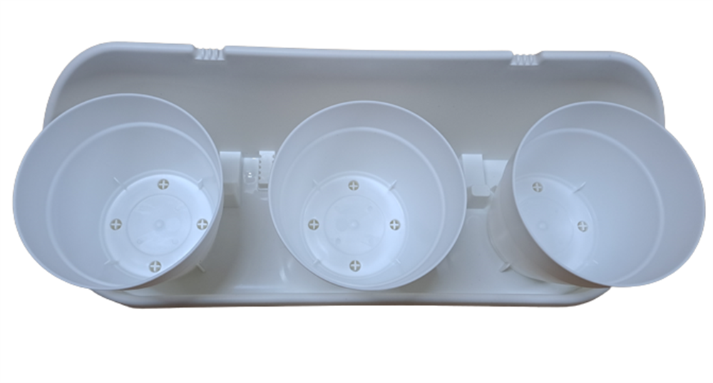 Poliwork Manolya 13 Triple Balkon Saksısı Beyaz