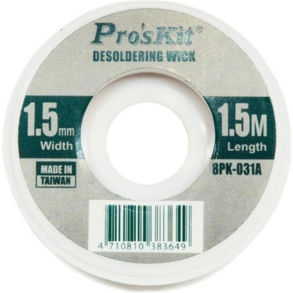 Proskit 8PK-031B Lehim Temizleme Teli Lehim Alma-Sökme Fitili 1.5mmLehim Telleri