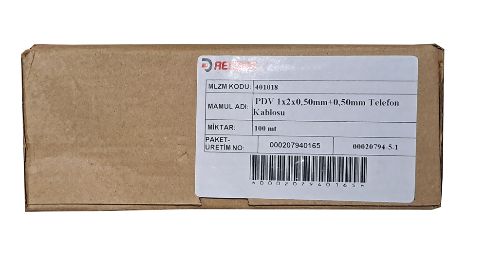 Reçber Telefon Kablosu 1x2x0,5+0.5 Pdv 1 Metre