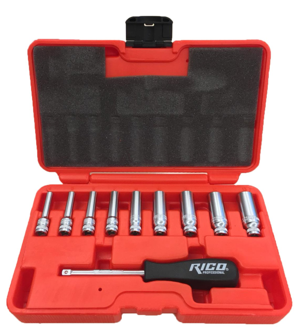 Rico 10 Pcs 1/4 Uzun Lokma Set 4-13mm