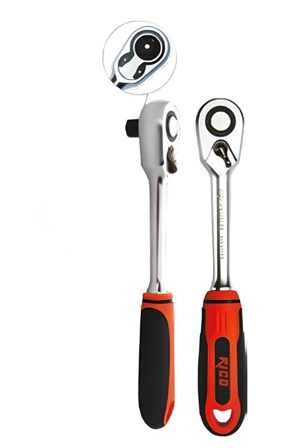 Rıco 1/2'' 48 Diş Sekmanlı Tip Cırcır Kolu RC3318Cırcırlı Kombine Anahtarlar