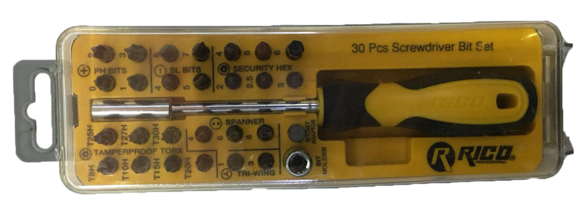 Rico 30 Parça Şeffaf Bits Set