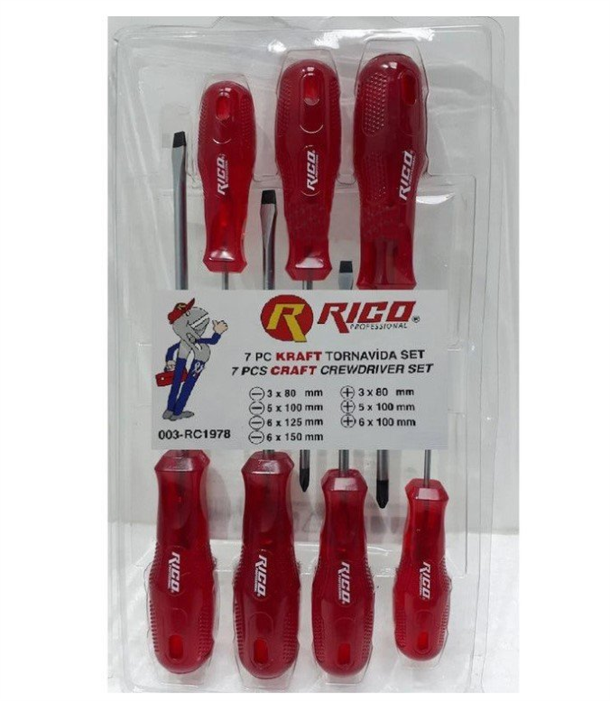 Rico 7 Parça Kraft Tornavida Seti RC1978