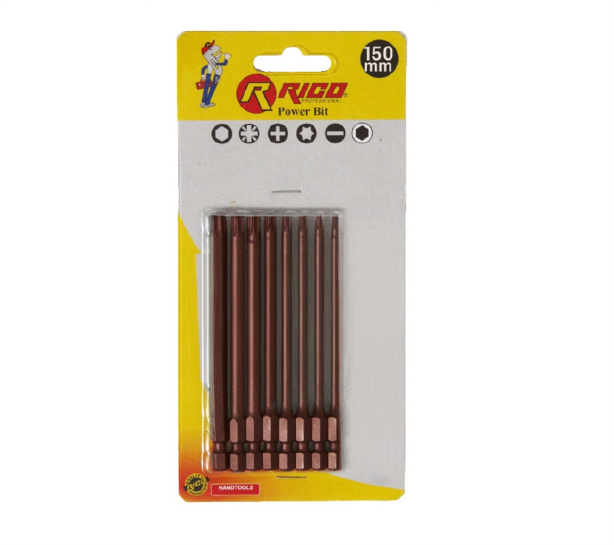 Rico 8 Parça Kaplamalı Torx Bits Set 150mm KK1124