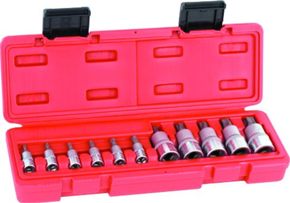 Rico RC9801 11 Parça Delikli 1/4-1/2 5 Köşe Ts Torx Lokma Seti