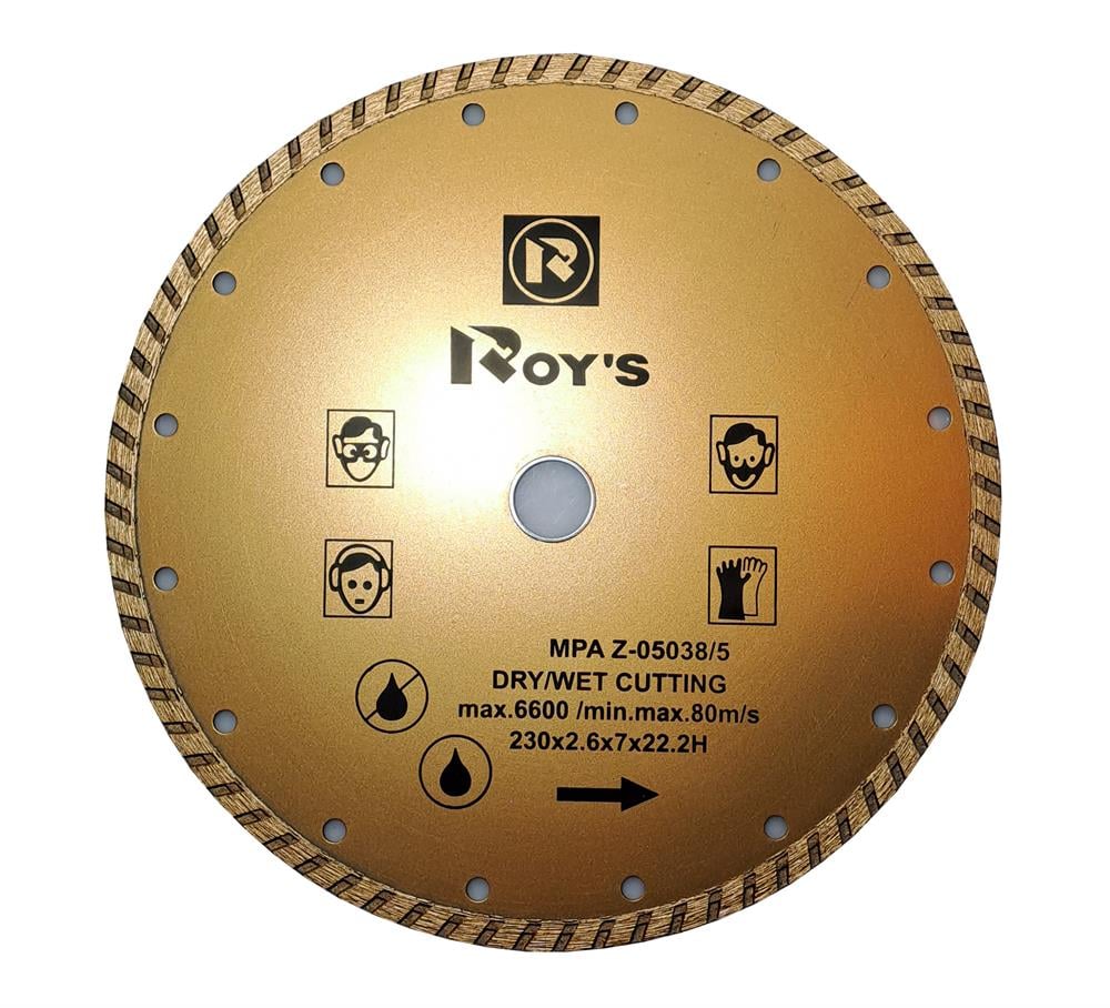 Roys Tools Turbo Mermer Kesici 230 Mm D-230STaşlama Kesici Diskleri