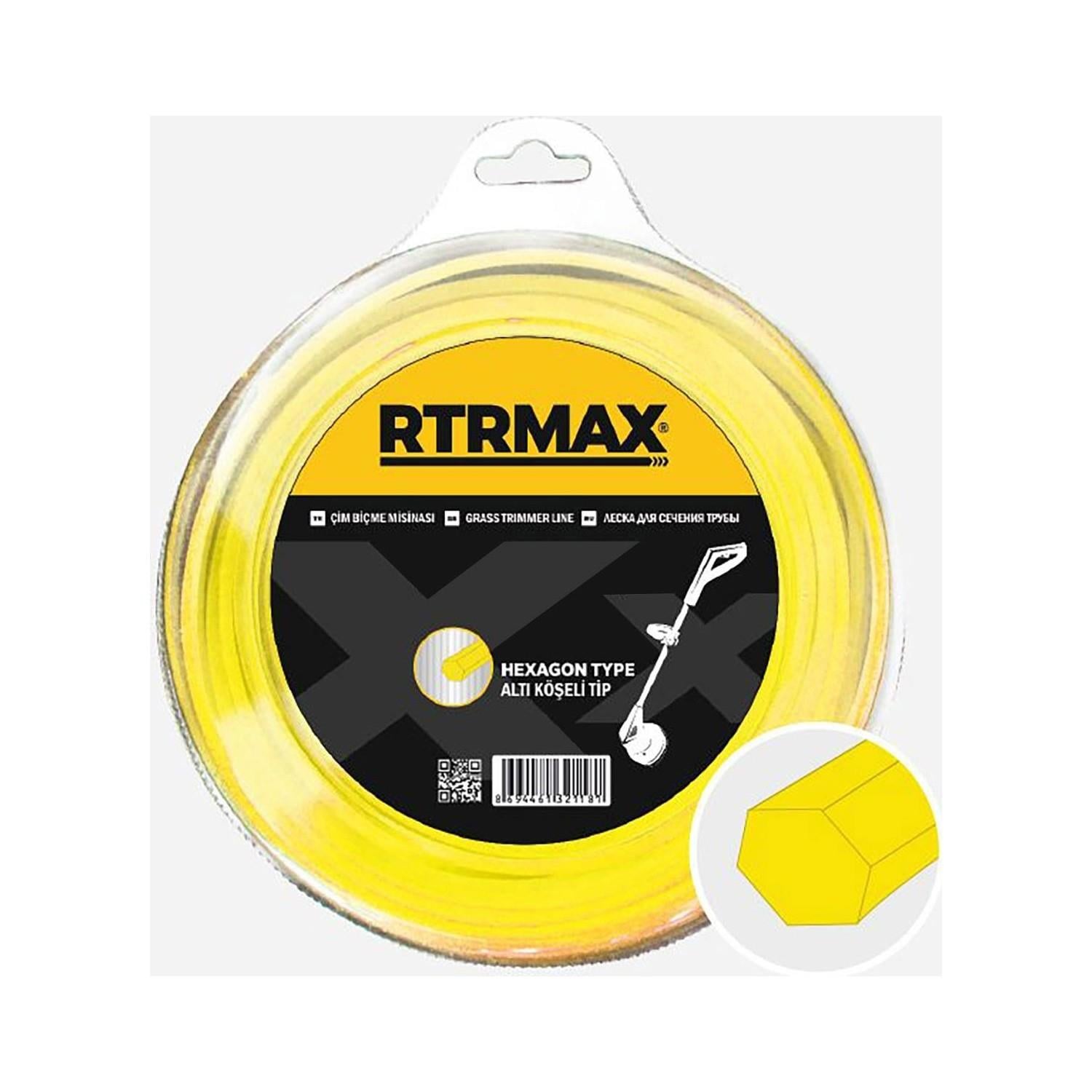Rtrmax Çim Biçme tırpan Misinası sarı altıköşe 4.0mm 32 Mt RTY439Misinalar