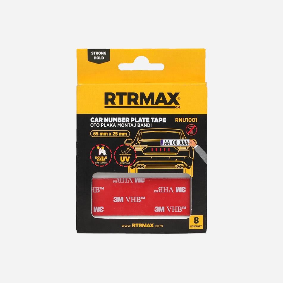 Rtrmax Oto Plaka Montaj Bandı 65mm*25mm Rnu1001Bant Grubu