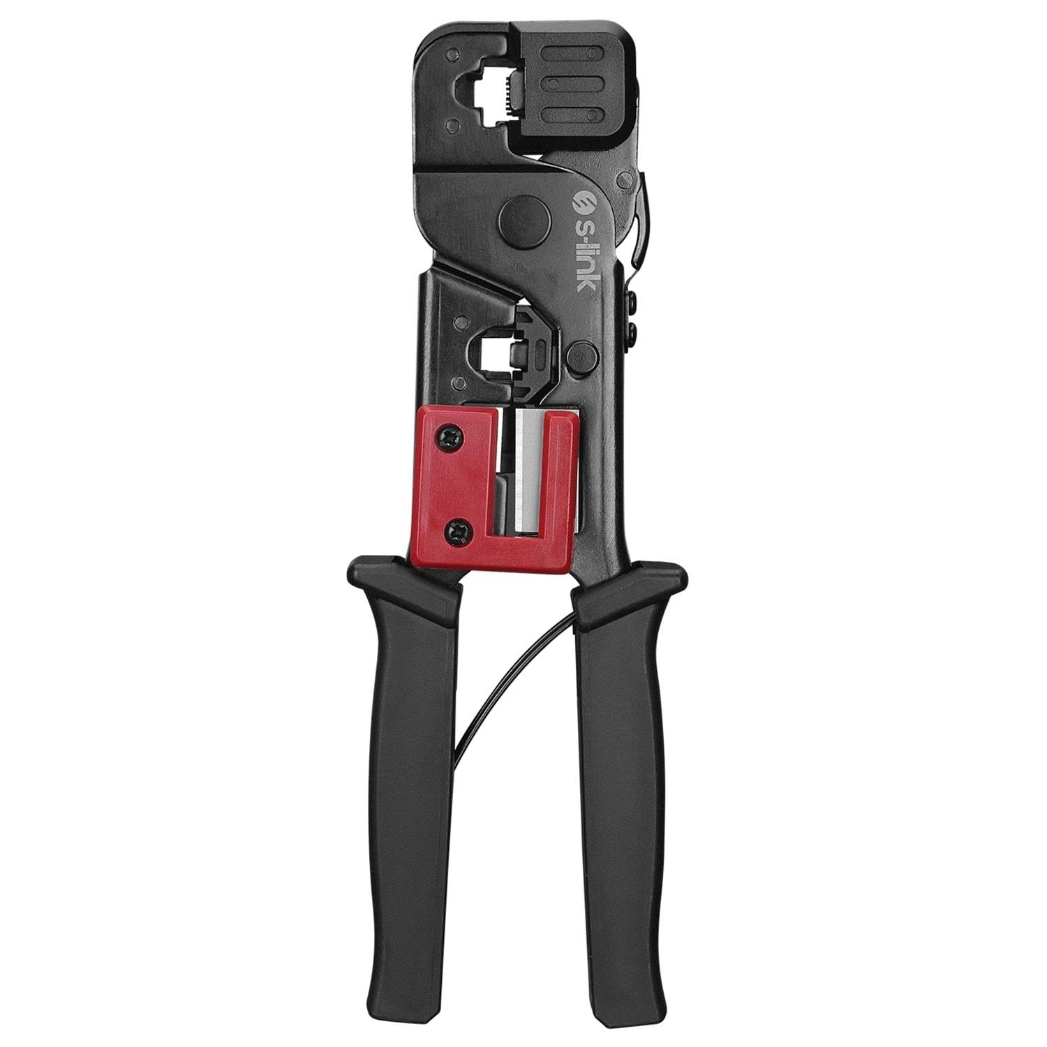 S-Link SL-376E Yüksek Kalite Kablo Sıkma İkili Pense RJ-45/11