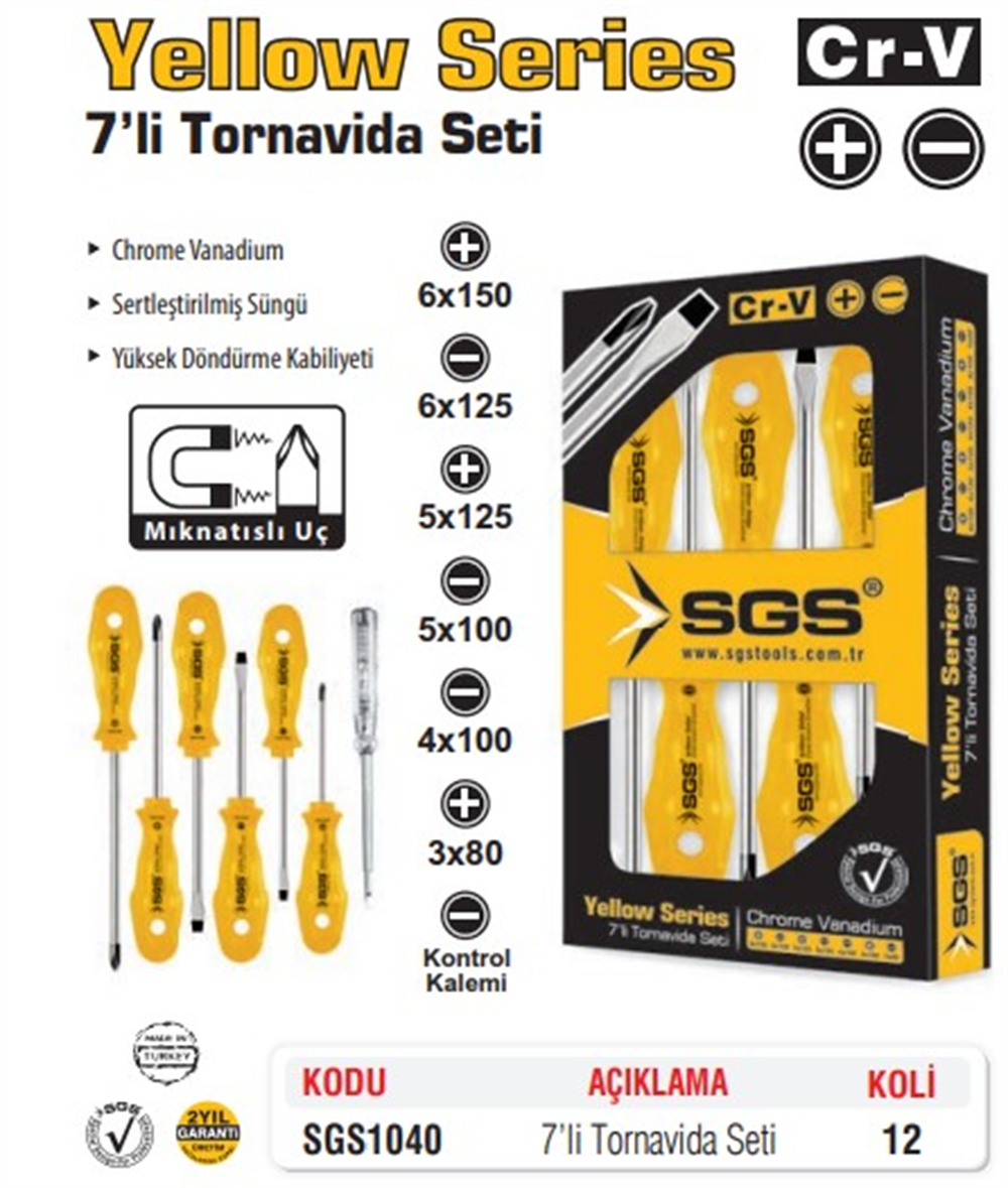 Sgs 7li Tornavida Seti SGS1040