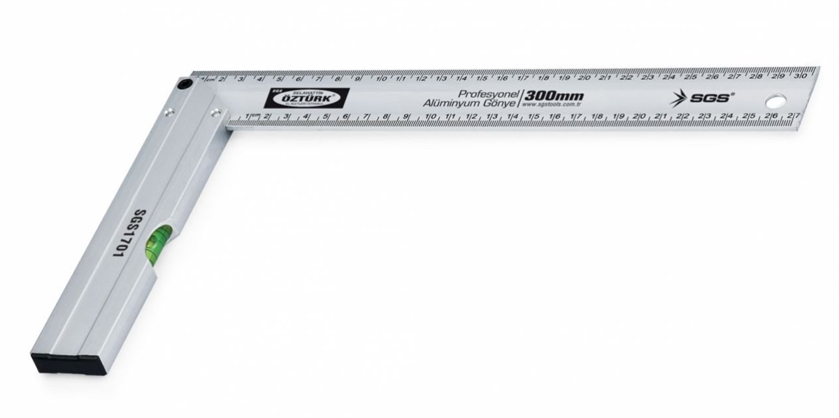 SGS Alüminyum Gönye 60 Cm Terazili SGS1705