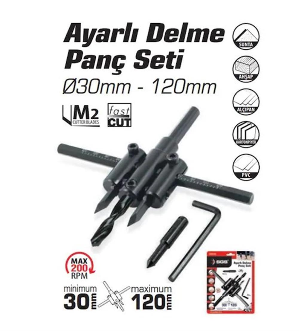 Sgs Ayarlı Delme Panç Seti 30-120 Mm SGS2185