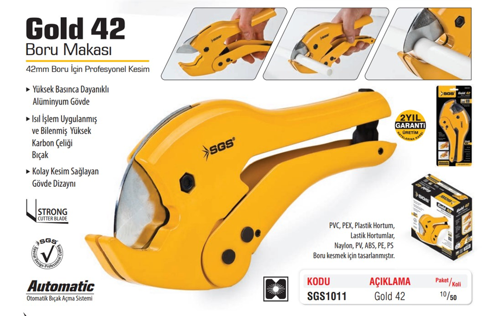 SGS Boru Makası Gold42 SGS1011