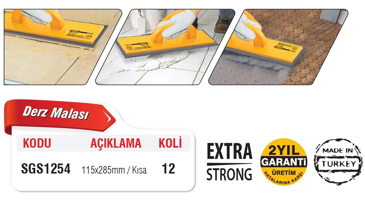 SGS Derz Malası Kısa 11.5 Cm X 28.5 Cm SGS1254