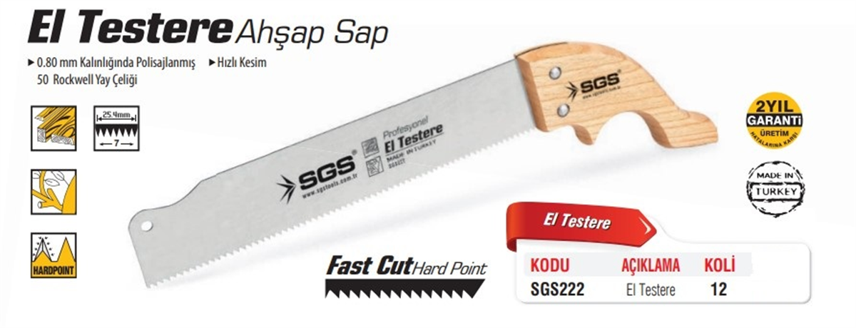 SGS El Testeresi Ahşap Sap SGS222