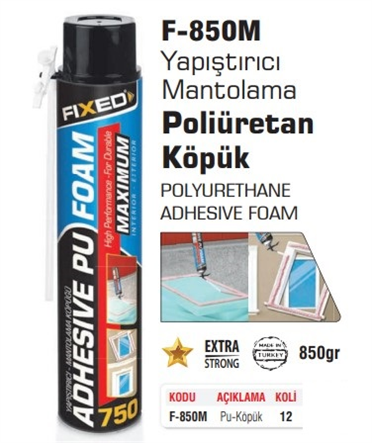 SGS Fıxed Mantolama Köpüğü 850 Gr F850M
