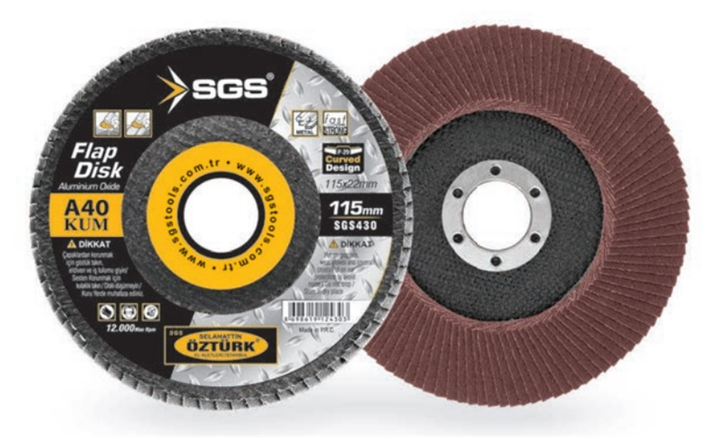 SGS Flap Disk Zımpara 115 Mm 40 Kum SGS430