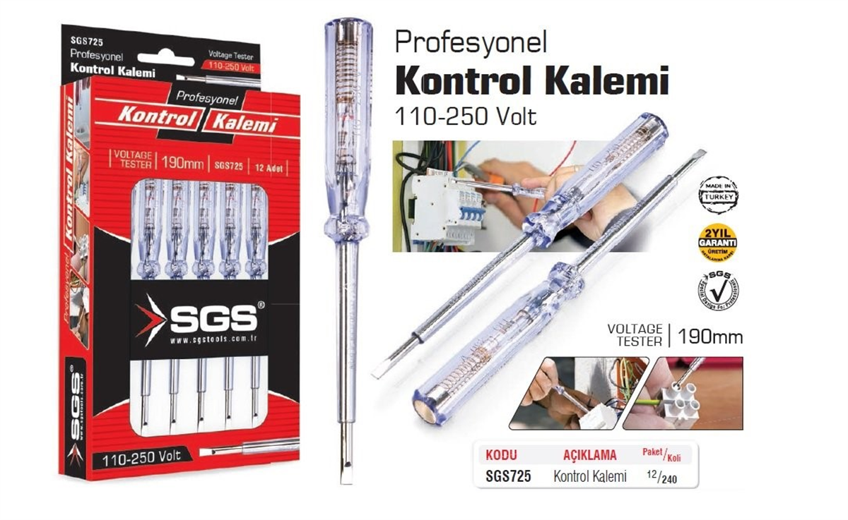 SGS Kontrol Kalemi 190 Mm SGS725