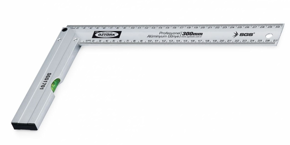 SGS Öztürk Alüminyum Gönye 40 Cm Terazili SGS1703