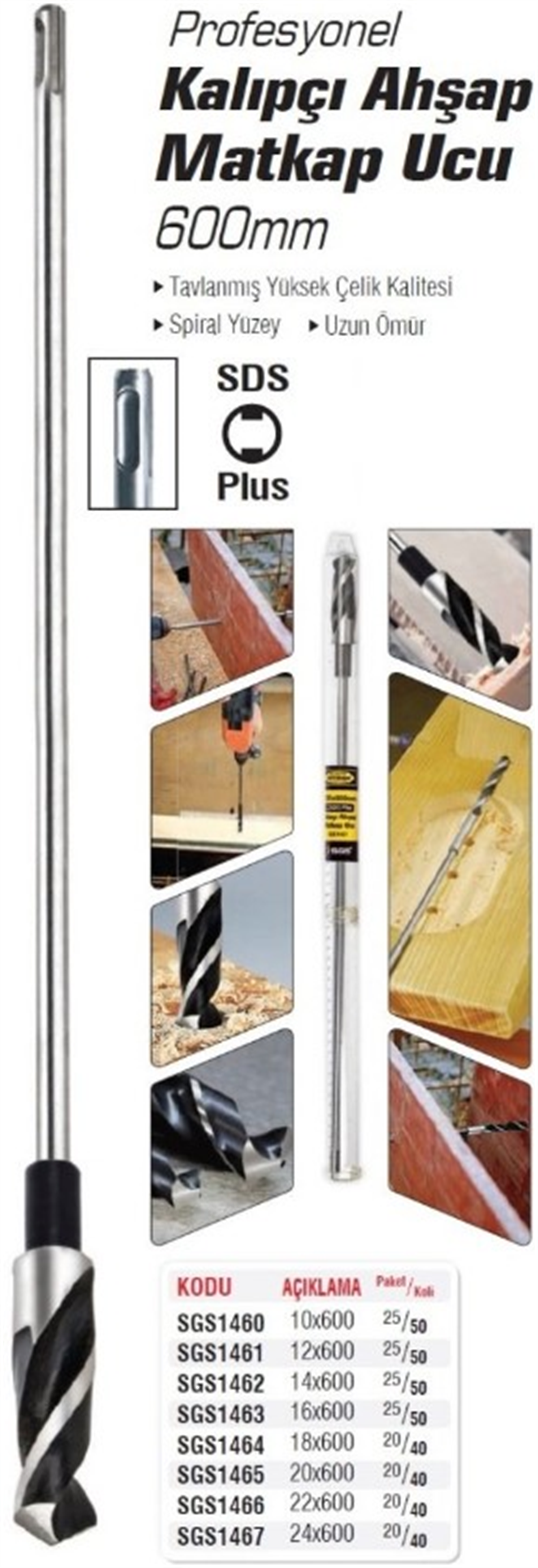 SGS Öztürk Sds Matkap Ucu Ahşap 18x600 Mm SGS1464