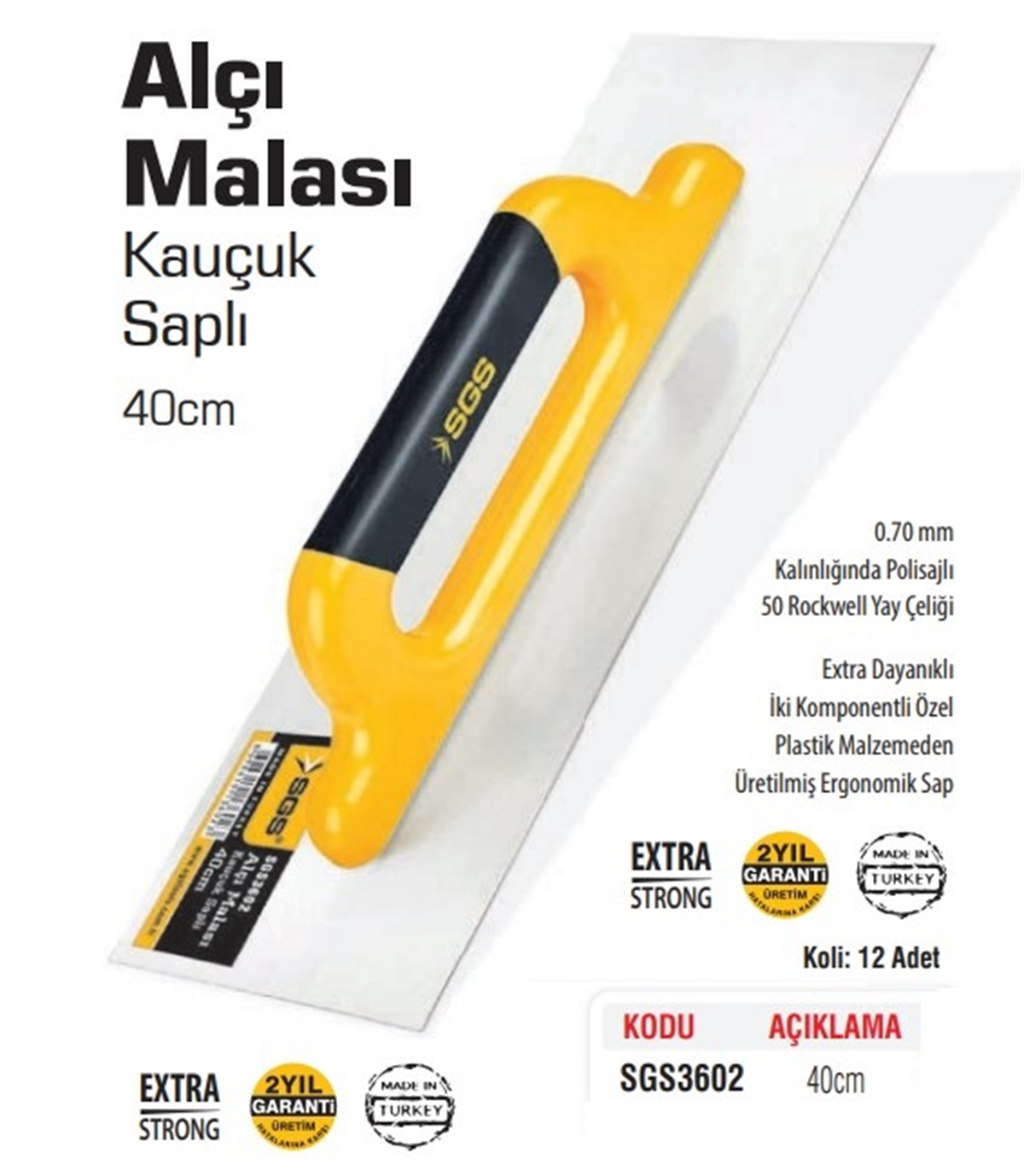 SGS Profesyonel Alçı Malası 40 Cm SGS3602
