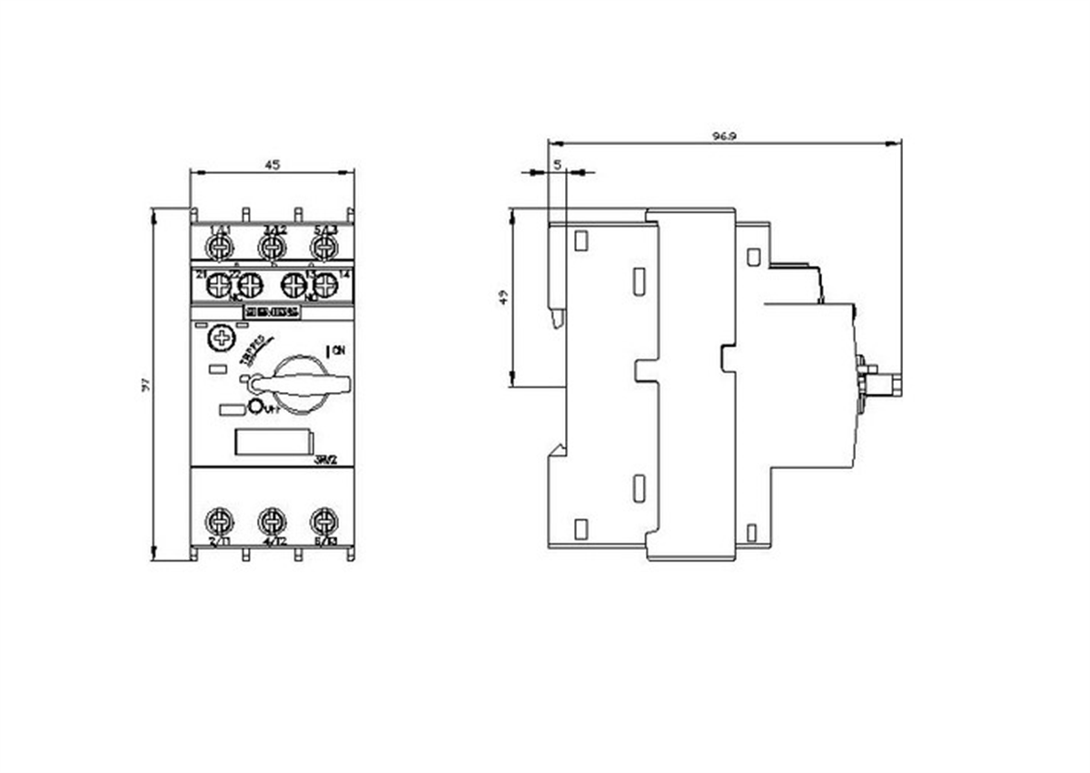 Siemens 3RV2011-1EA10 2,8-4 A Motor Koruma Şalteri Termik Şalter
