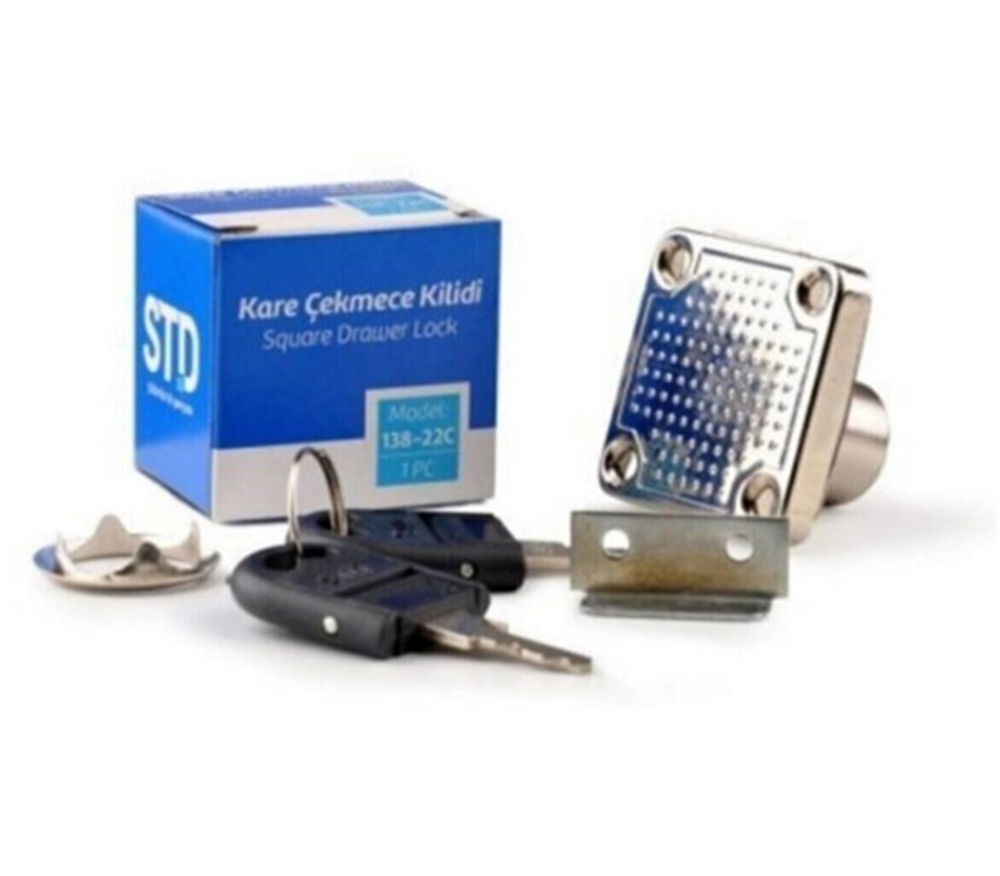 Std Çekmece Kilidi Kare 138-22C