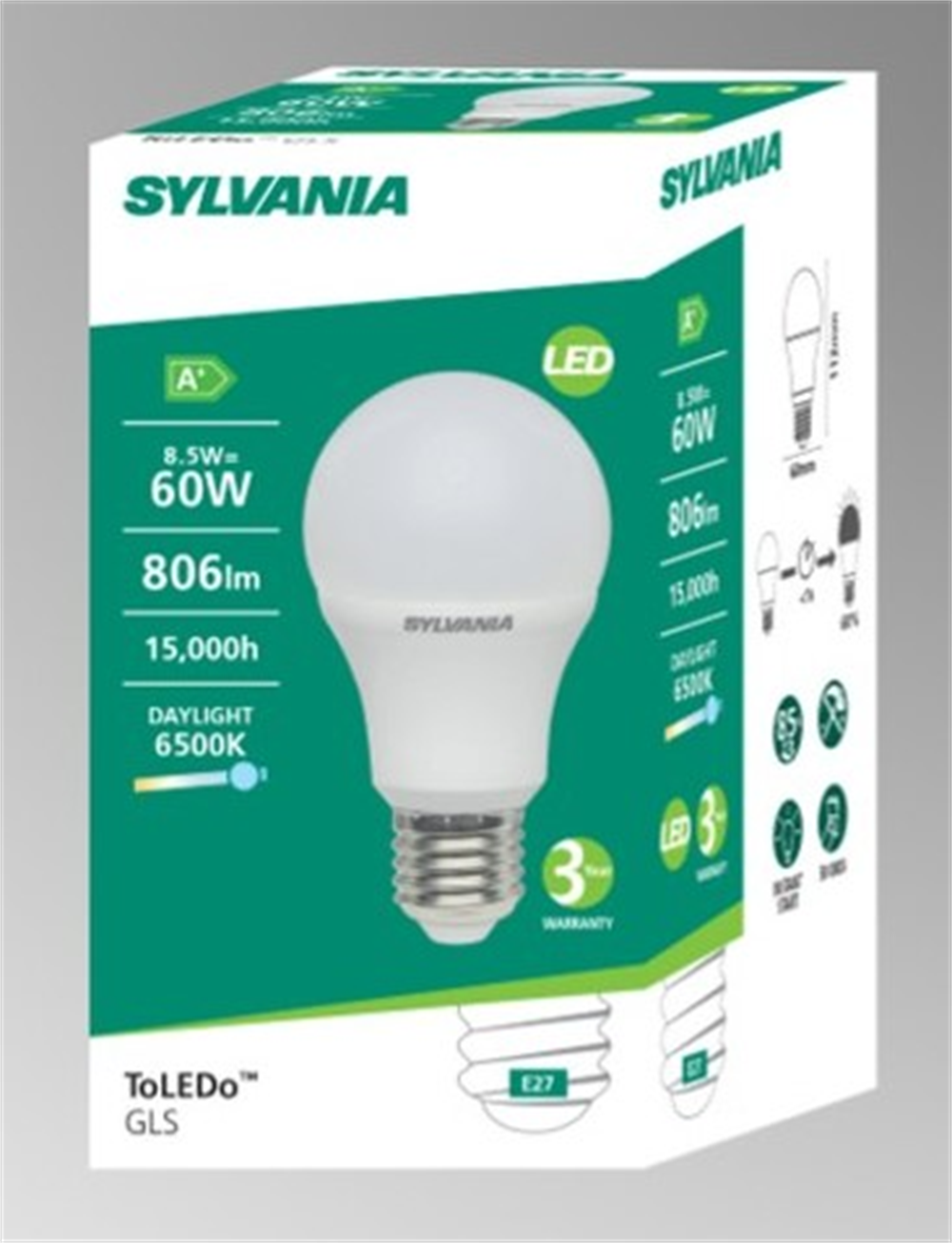 Sylvanıa Led Ampul 8.5W E27 Beyaz