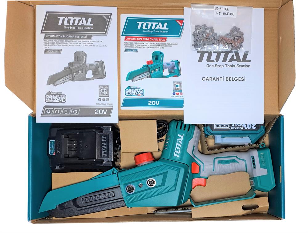 Total Akülü Ağaç Budama Yedek Zincirli 20V TGSLI20681