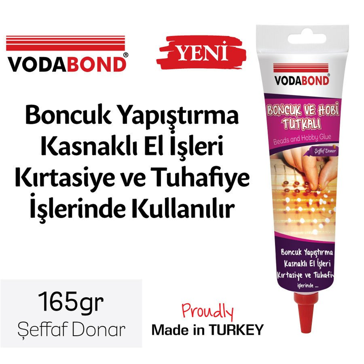 VODABOND Boncuk ve Hobi Tutkalı Şeffaf Donar 165gr