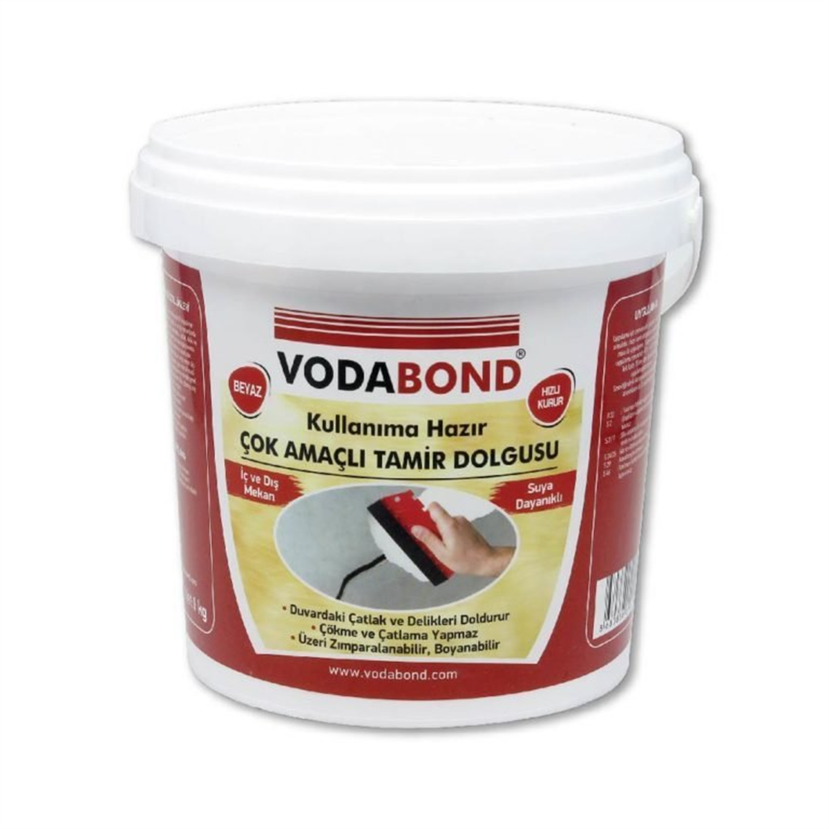 Vodabond Çok Amaçlı Tamir Dolgusu 1 KG Beyaz