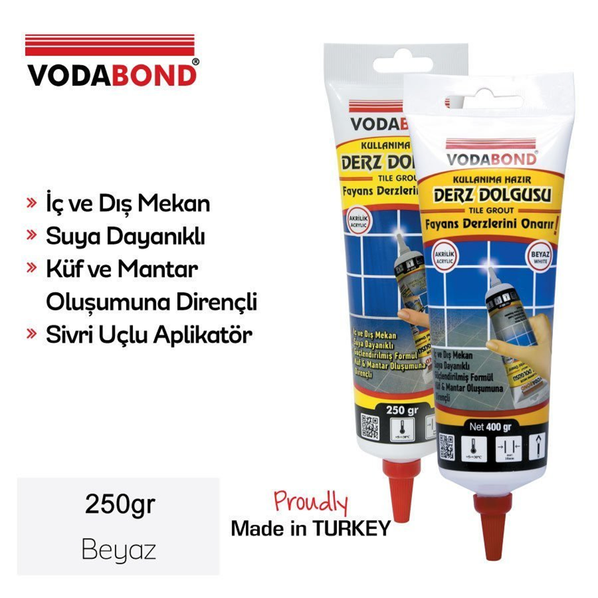 Vodabond Derz Dolgusu 250 Gr Beyaz