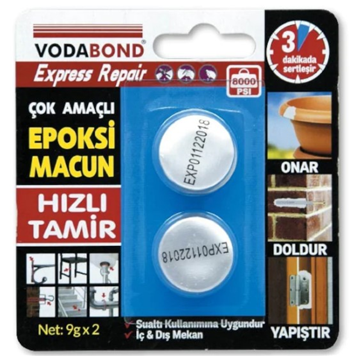Vodabond Epoksi Macun 9 Gr X 2Yapıştırıcılar