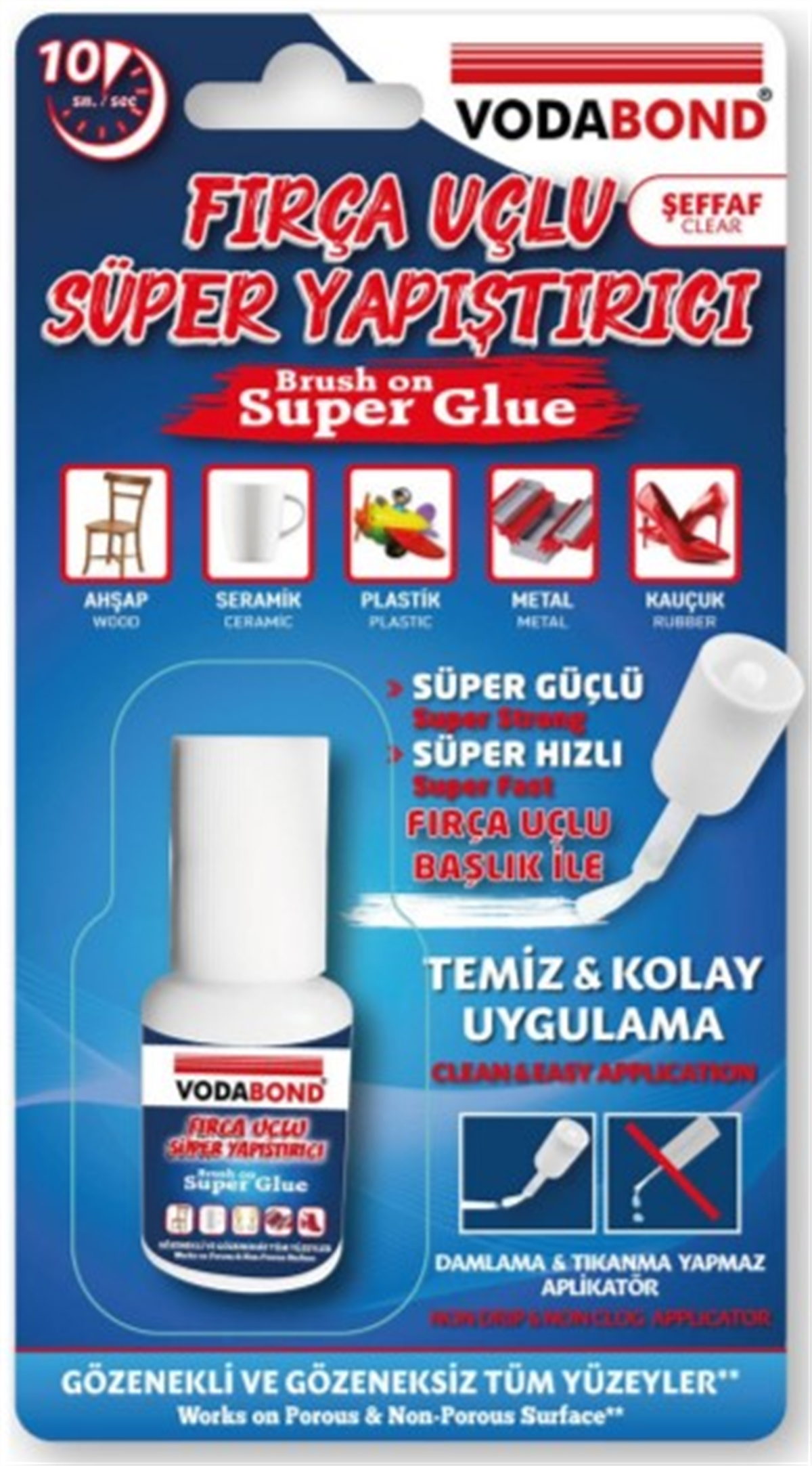 Vodabond Fırça Uçlu Süper Yapıştırıcı 5 Gr