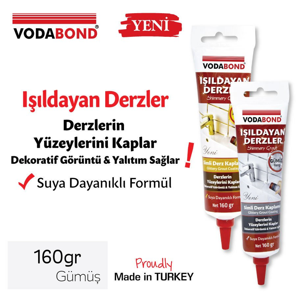 VODABOND Simli Derz Kaplama Gümüş 160gr