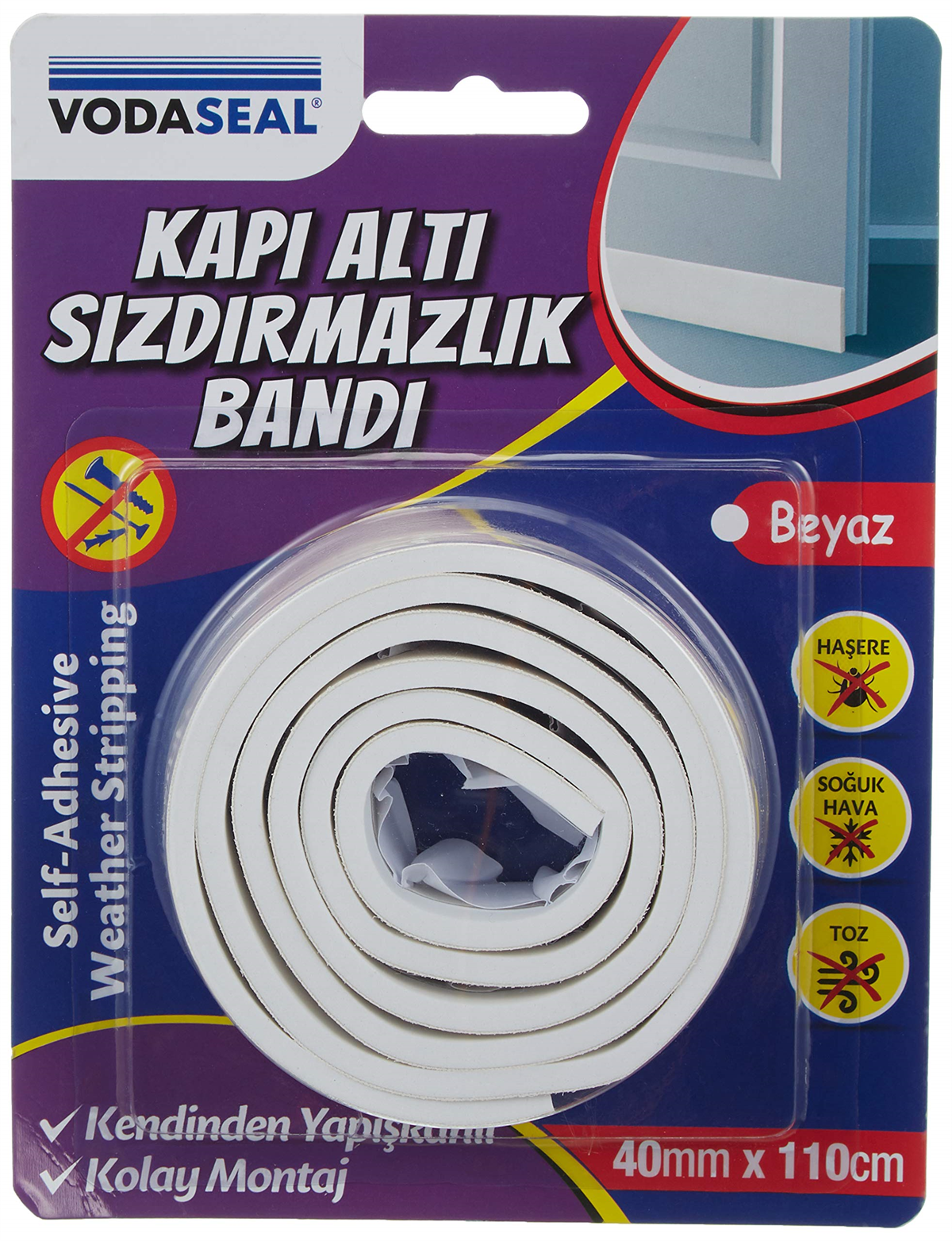 Vodaseal Kapı Altı Sızdırmazlık Bantı Beyaz