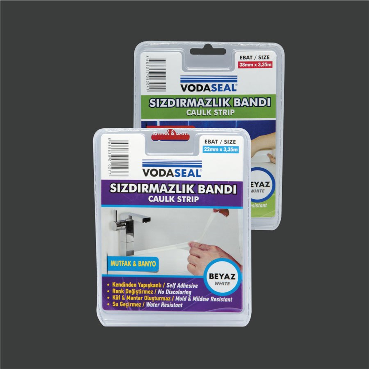 VODASEAL Küvet Kenar Sızdırmazlık Bandı Beyaz 22mm*3.35m