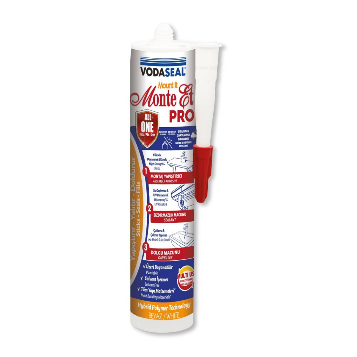 Vodaseal Monte Et Pro Kartuş Beyaz 290 ML